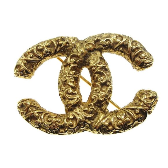 Chanel CC Brooch Pin Gold 93A 27411 - Picture 1 of 5